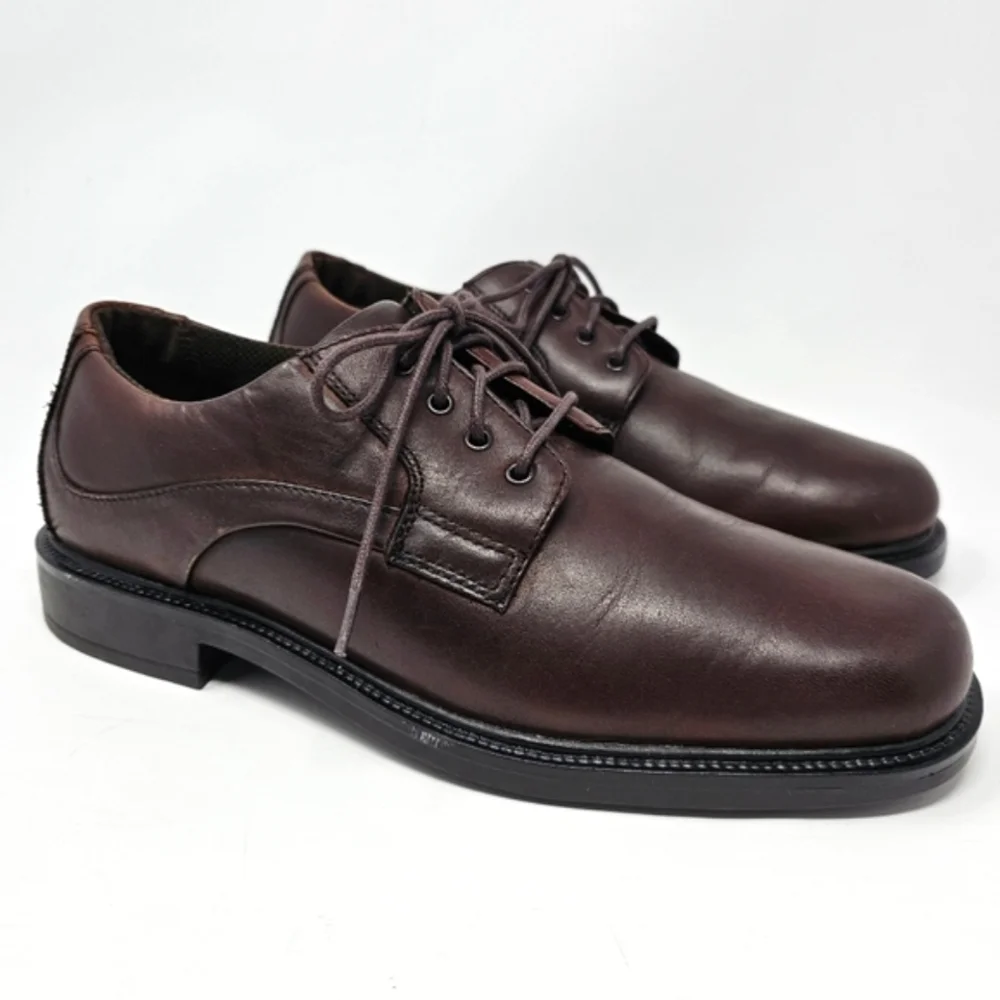 Nunn Bush Denali Waterproof Leather Comfort Shoes Gel Brown Oxfords Size 9.5‎